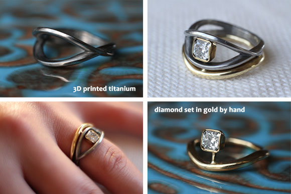 Wedding-ring 3D printed in titanium
